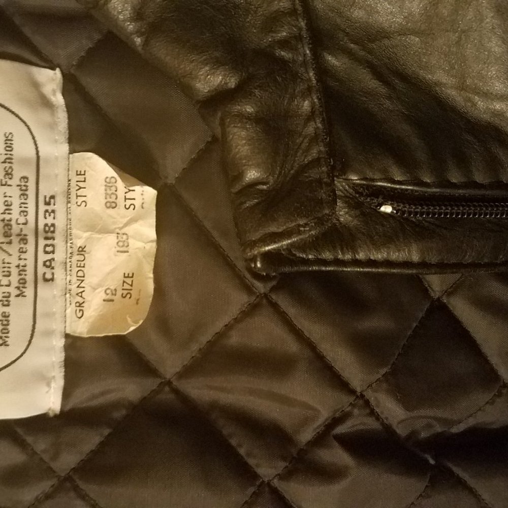 Vintage Jonathan Christopher Black Leather Puff Sleeve Jacket Sz Small - Picture 8 of 16